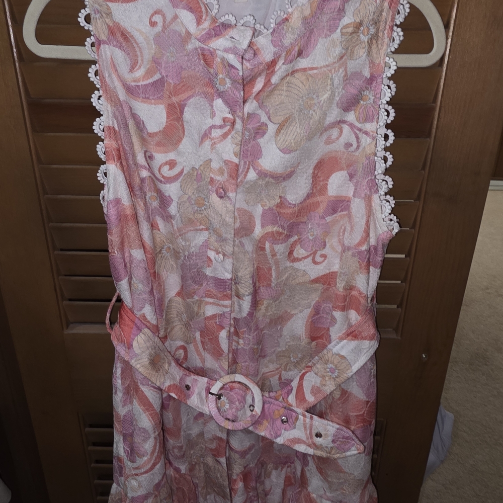 Floral Pink Midi Dress